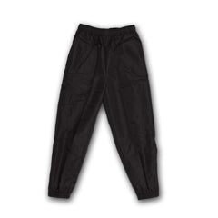 Black Microfibre Trackpants With Zip Off Cuff