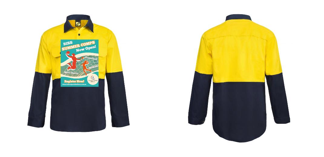 Hi Vis Closed Front Long Sleeve Shirt